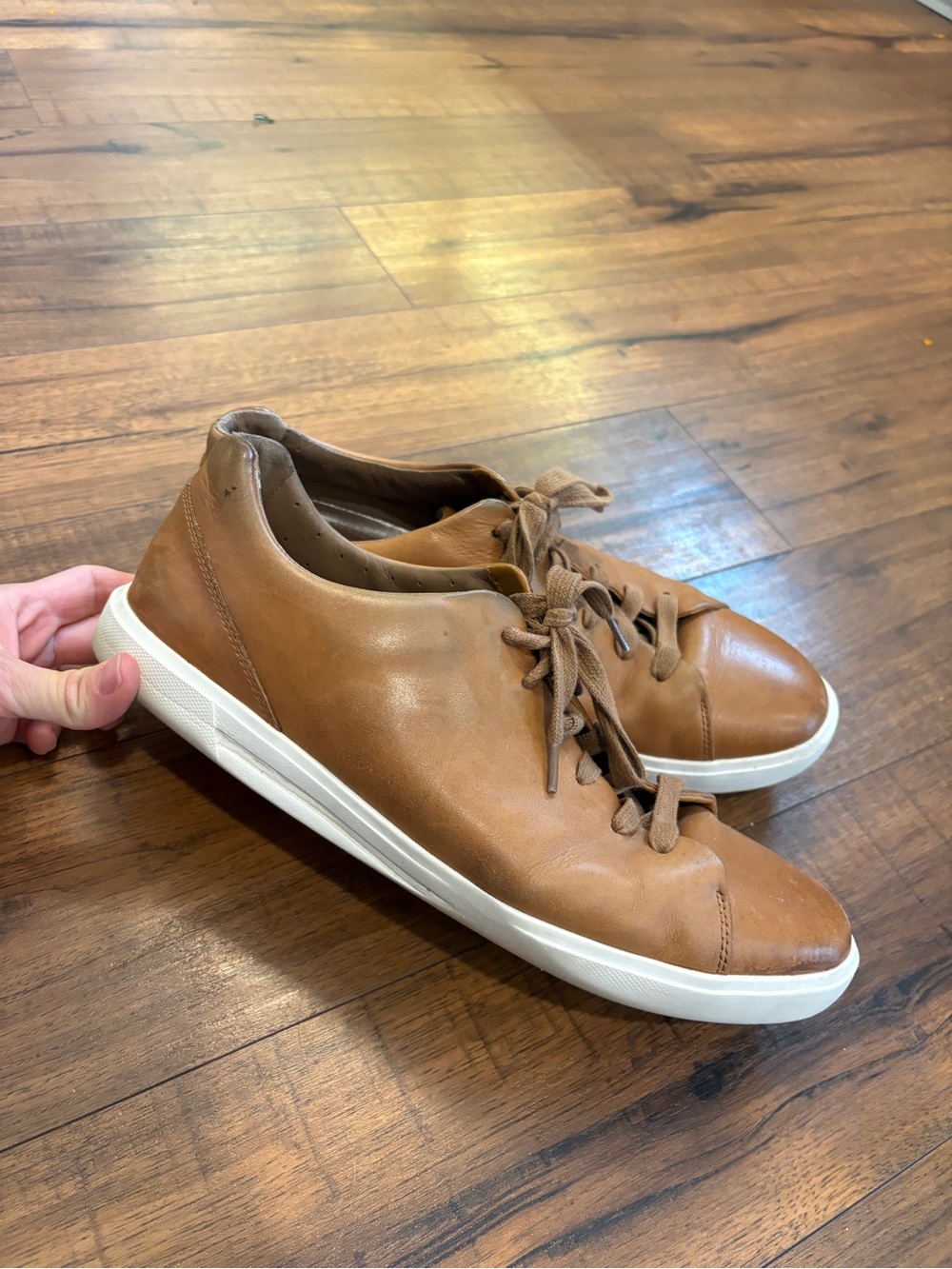Clarks Men's Un Costa Lace Tan Leather Sport Shoes Casual Sneakers Mens 10